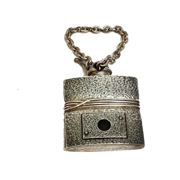 HERMES Accessory B Cover Key Holder Bag Charm SS Silver - Picture 2 of 10